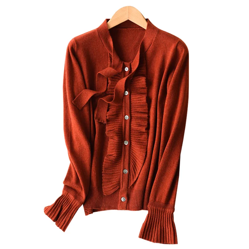2018 Autumn bowknot Blet Collar Womens 30 Cashmere Cardigan Vintage Ruched Female Knitted Wool Cardigans Solid V-neck #956
2018 Autumn bowknot Blet Collar Womens 30 Cashmere Cardigan Vintage Ruched Female Knitted Wool Cardigans Solid V-neck #956