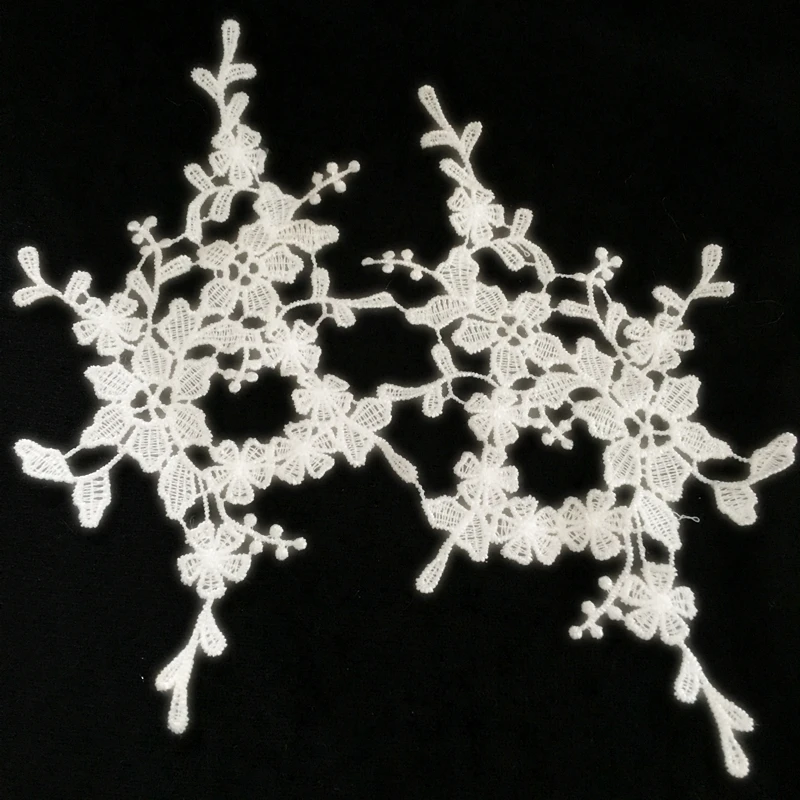 1 Pair White 20*13cm Flower Embroidery Lace Appliqued Fabric With Mesh Leaf Jacquard Ribbon Lace Fabric Sewing Trims #LK09
1 Pair White 20*13cm Flower Embroidery Lace Appliqued Fabric With Mesh Leaf Jacquard Ribbon Lace Fabric Sewing Trims #LK09