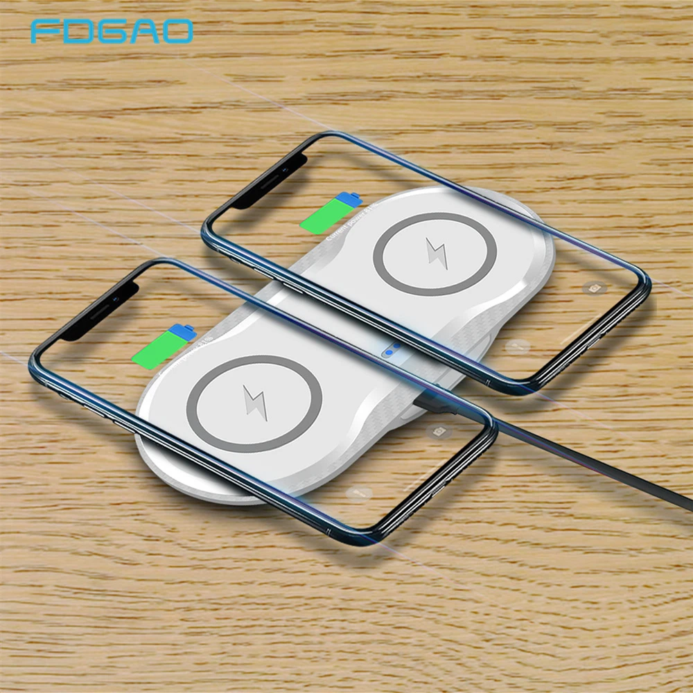 FDGAO Qi Wireless Charger for iPhone X/XS Max XR 8 Plus USB Dual Wireless Charging Pad For Samsung S8 S9 S10 Xiaomi mi9 Mix 3 2s
FDGAO Qi Wireless Charger for iPhone X/XS Max XR 8 Plus USB Dual Wireless Charging Pad For Samsung S8 S9 S10 Xiaomi mi9 Mix 3 2s