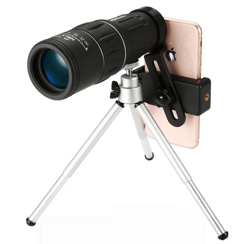 16X52 Upgrade Telescope HD Monocular Handheld Scope for Outdoor Hiking with Universal Smart Phone Holder and Tripod Watch Soccer
16X52 Upgrade Telescope HD Monocular Handheld Scope for Outdoor Hiking with Universal Smart Phone Holder and Tripod Watch Soccer