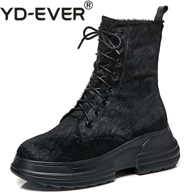 YD-EVER Women Horsehair Quality Shoes Women Platforms Autumn Winter Short Motorcycle Boots Punk Sexy Party Shoes Woman
YD-EVER Women Horsehair Quality Shoes Women Platforms Autumn Winter Short Motorcycle Boots Punk Sexy Party Shoes Woman