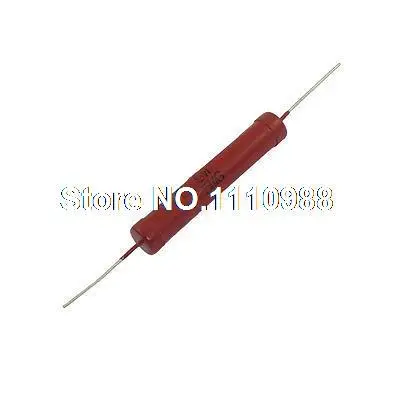 De alta tensión 100m Ohm tolerancia del 5/% Plomo axial 9mmx50mm Vidrio Esmalte resistor Rojo