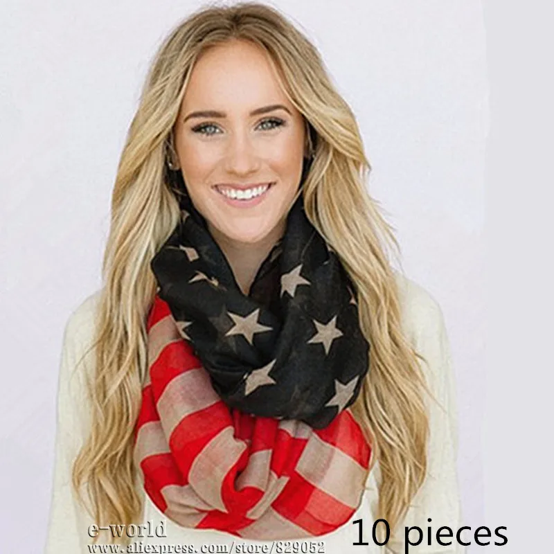 10pcs Vintage American Flag Scarf Ring Big Size USA Flags Infinity Scarves 4th of July Women Square Scarfs Shawls Accessories
10pcs Vintage American Flag Scarf Ring Big Size USA Flags Infinity Scarves 4th of July Women Square Scarfs Shawls Accessories
