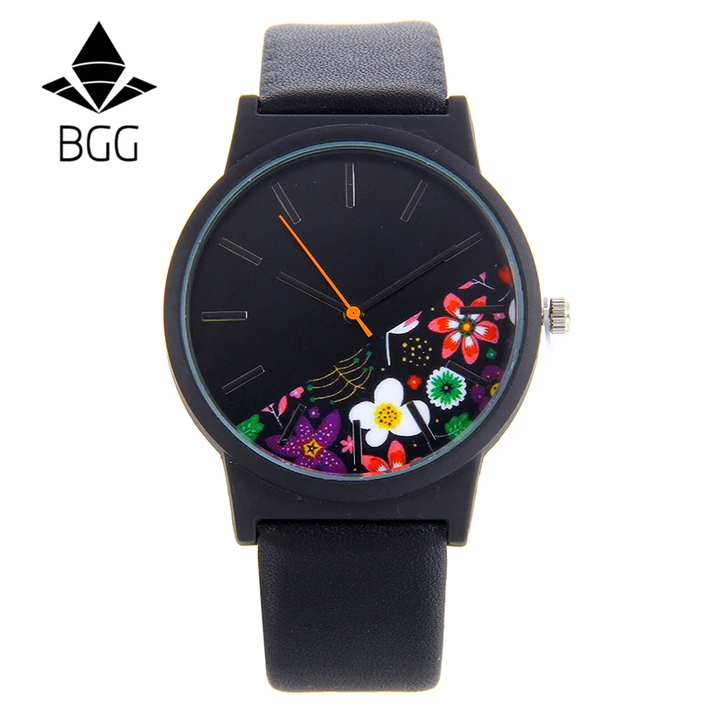 Floral Design Black Case Orange Pointer Women's Fashion Watches Water Resistant Life Quartz Watch Women Clock Relogio Feminino
Floral Design Black Case Orange Pointer Women's Fashion Watches Water Resistant Life Quartz Watch Women Clock Relogio Feminino