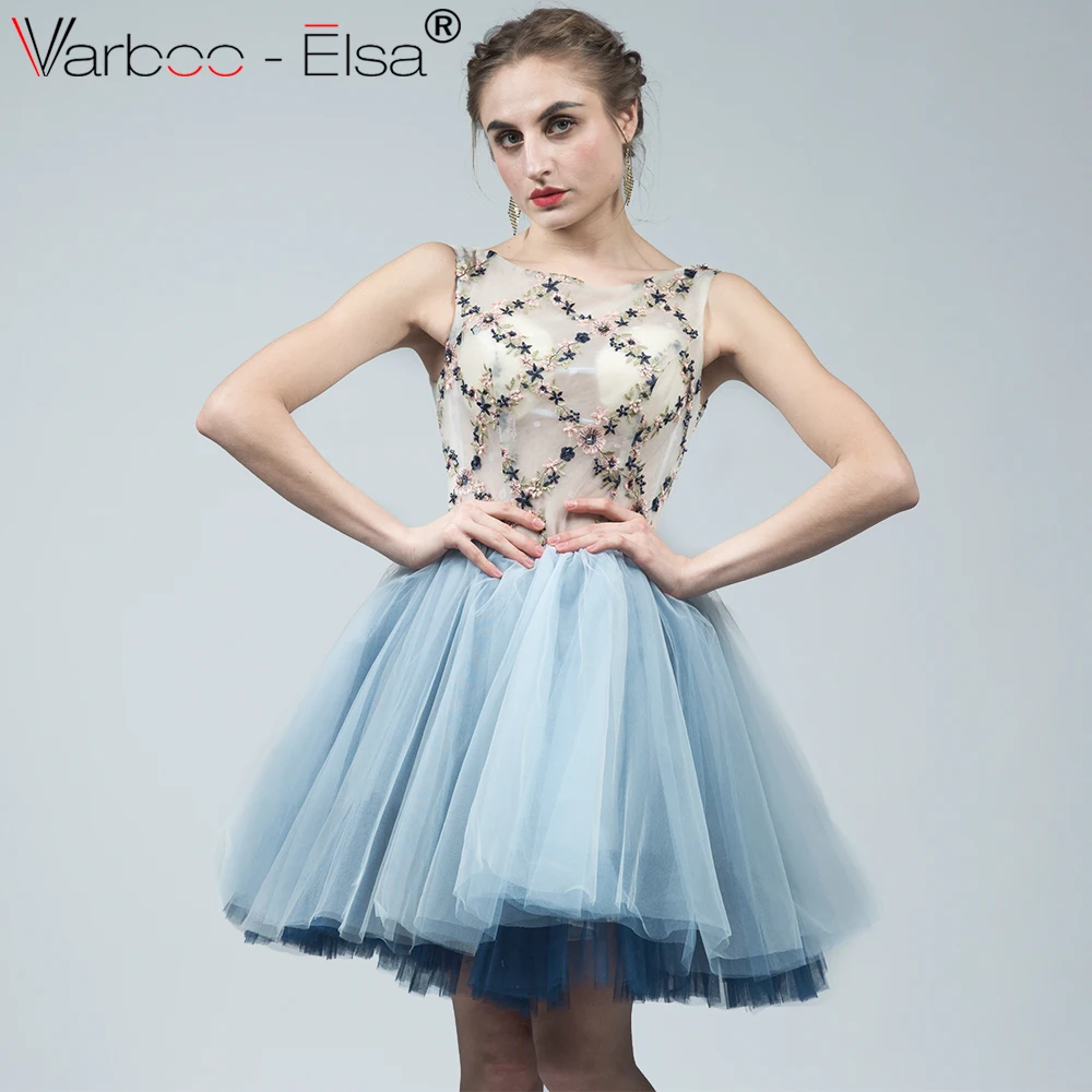 VARBOO_ELSA Elegant Light Blue Lace Mini Prom Dresses vestido de festa 3D Appliques Evening Dress 2018 Custom Lace up Back Gown
VARBOO_ELSA Elegant Light Blue Lace Mini Prom Dresses vestido de festa 3D Appliques Evening Dress 2018 Custom Lace up Back Gown