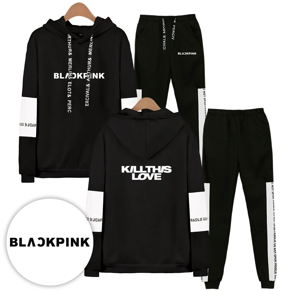 BLACKPINK 2 Pieces Sets Tracksuit Men women Autumn blackpink jisoo lisa rose jennie Sweatshirt + Pants Patchwork Hoodies XS-XXXL
BLACKPINK 2 Pieces Sets Tracksuit Men women Autumn blackpink jisoo lisa rose jennie Sweatshirt + Pants Patchwork Hoodies XS-XXXL