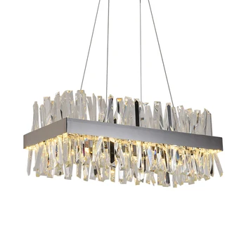 Modern crystal chandelier light luxury rectangular restaurant chandelier designer bedroom hotel LED crystal lighting fixture
Modern crystal chandelier light luxury rectangular restaurant chandelier designer bedroom hotel LED crystal lighting fixture