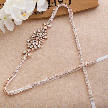 Crystal Bridal Sash Hand Beaded Wedding Belt Rose Gold Rhinestone Wedding Sash For Bridal Dress Gown A192RG
Crystal Bridal Sash Hand Beaded Wedding Belt Rose Gold Rhinestone Wedding Sash For Bridal Dress Gown A192RG