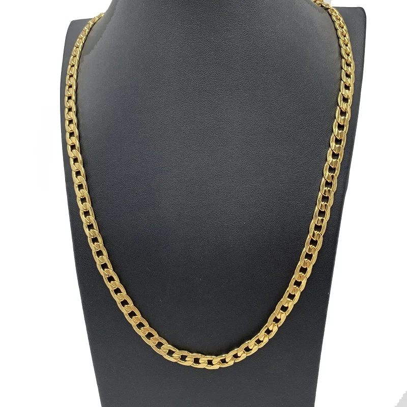USENSET Fashion Jewelry 8MM Line Pressing Miami Cuban Link Chain Hip Hop Necklace Stainless Steel Gold Color Chain
USENSET Fashion Jewelry 8MM Line Pressing Miami Cuban Link Chain Hip Hop Necklace Stainless Steel Gold Color Chain