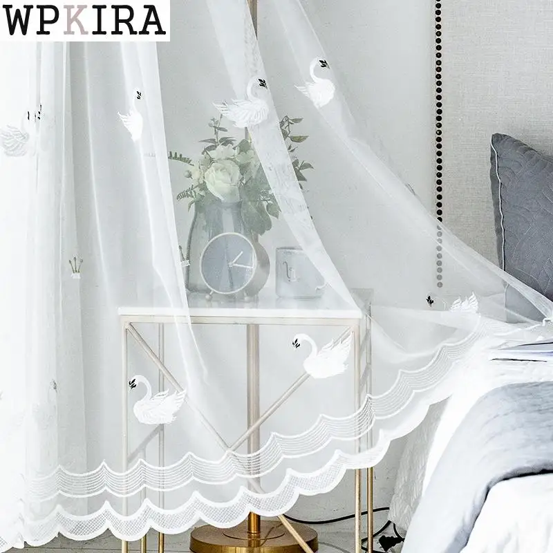 White Swan Window Screening Solid Door Curtains Drape Panel Pink Sheer Tulle For Living Room Embroidered Curtain S174&30
White Swan Window Screening Solid Door Curtains Drape Panel Pink Sheer Tulle For Living Room Embroidered Curtain S174&30