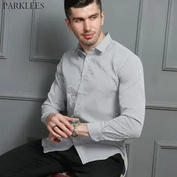 Men's Vertical Striped Bamboo Fiber Dress Shirts 2018 Autumn Fashion Slim Fit Long Sleeve Shirt Men Easy Care Non Iron Chemise
Men's Vertical Striped Bamboo Fiber Dress Shirts 2018 Autumn Fashion Slim Fit Long Sleeve Shirt Men Easy Care Non Iron Chemise