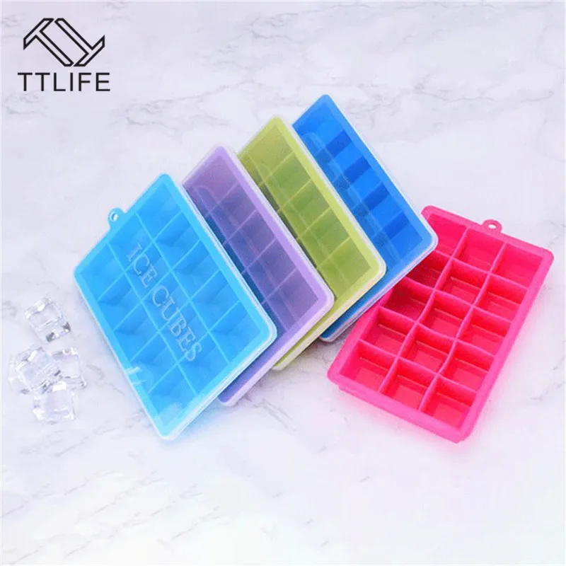TTLIFE 15 Holes Creative Large Silicone Ice Cube Tray Square Shape Ice Cube Mold Fruit Ice Cream Maker Bar Kitchen Accessories
TTLIFE 15 Holes Creative Large Silicone Ice Cube Tray Square Shape Ice Cube Mold Fruit Ice Cream Maker Bar Kitchen Accessories
