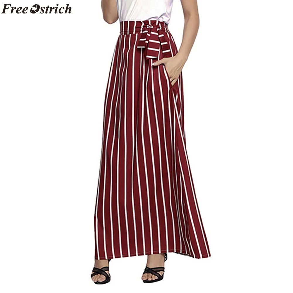 FREE OSTRICH Women Casual Striped Ankle-length Chiffon Empire Lace-Up Vintage Long Skirt Casual Women's Harajuku Skirt Vestido
FREE OSTRICH Women Casual Striped Ankle-length Chiffon Empire Lace-Up Vintage Long Skirt Casual Women's Harajuku Skirt Vestido