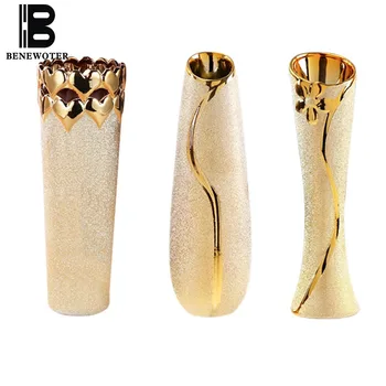 BENEWOTER 30cm H Jingdezhen Ceramic Golden Vase Home Decoration Dried Flowers Floral Holder Wedding Married Decoration Ornament
BENEWOTER 30cm H Jingdezhen Ceramic Golden Vase Home Decoration Dried Flowers Floral Holder Wedding Married Decoration Ornament