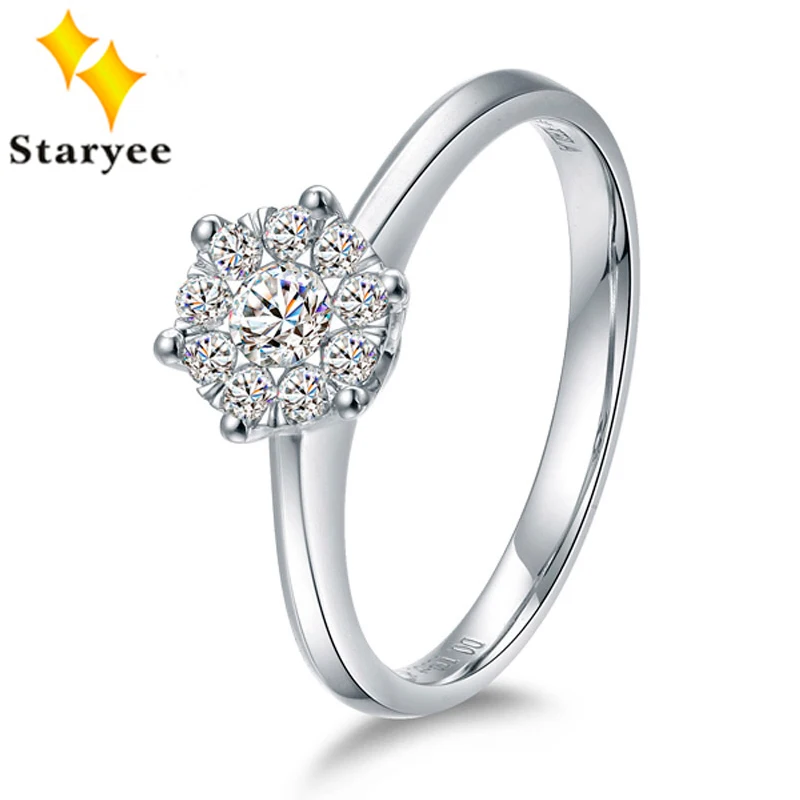 1CT Effect Simulated Diamonds Women Engagement Rings Certified 18K Pure White Gold Fine Jewelry For Party
1CT Effect Simulated Diamonds Women Engagement Rings Certified 18K Pure White Gold Fine Jewelry For Party
