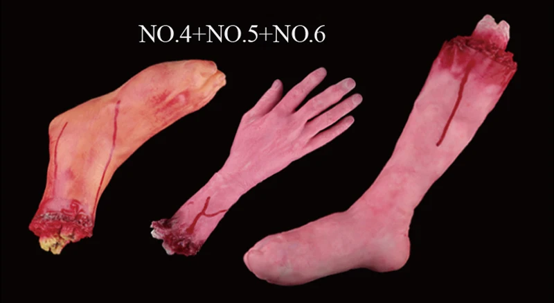 Cosplay&ware 1pcslot Halloween Prop Horrible Broken Limbs Fingers Legs Arm Feet Latex Tricky Toys Party Decorations 28 Cosplay&ware 1pcslot Halloween Prop Horrible Broken Limbs Fingers Legs Arm Feet Latex Tricky Toys Party Decorations -Cosplayware Store