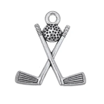 Antique Silver Golf Ball Pendant Sports Charms For Handmade Jewelry Bracelets Necklace Making DIY Accessories 50pcs
Antique Silver Golf Ball Pendant Sports Charms For Handmade Jewelry Bracelets Necklace Making DIY Accessories 50pcs