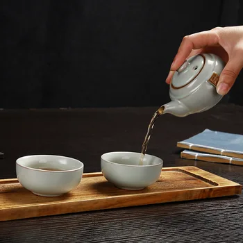 High quality Ru kiln portable travel Tea set Include 1 Pot 2 Cup,Beautiful and easy teapot kettle,kung fu tea convenient gaiwan,
High quality Ru kiln portable travel Tea set Include 1 Pot 2 Cup,Beautiful and easy teapot kettle,kung fu tea convenient gaiwan,
