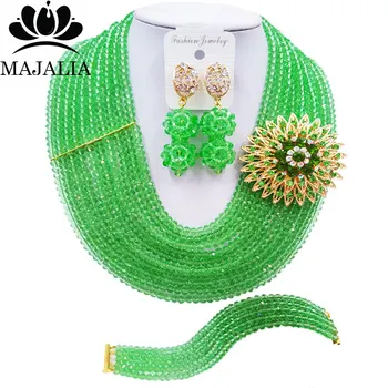 Majalia Fashion Nigeria Wedding African Beads Jewelry Set Light green Crystal Necklace Bridal Jewelry Sets Free Shipping 10MK015
Majalia Fashion Nigeria Wedding African Beads Jewelry Set Light green Crystal Necklace Bridal Jewelry Sets Free Shipping 10MK015