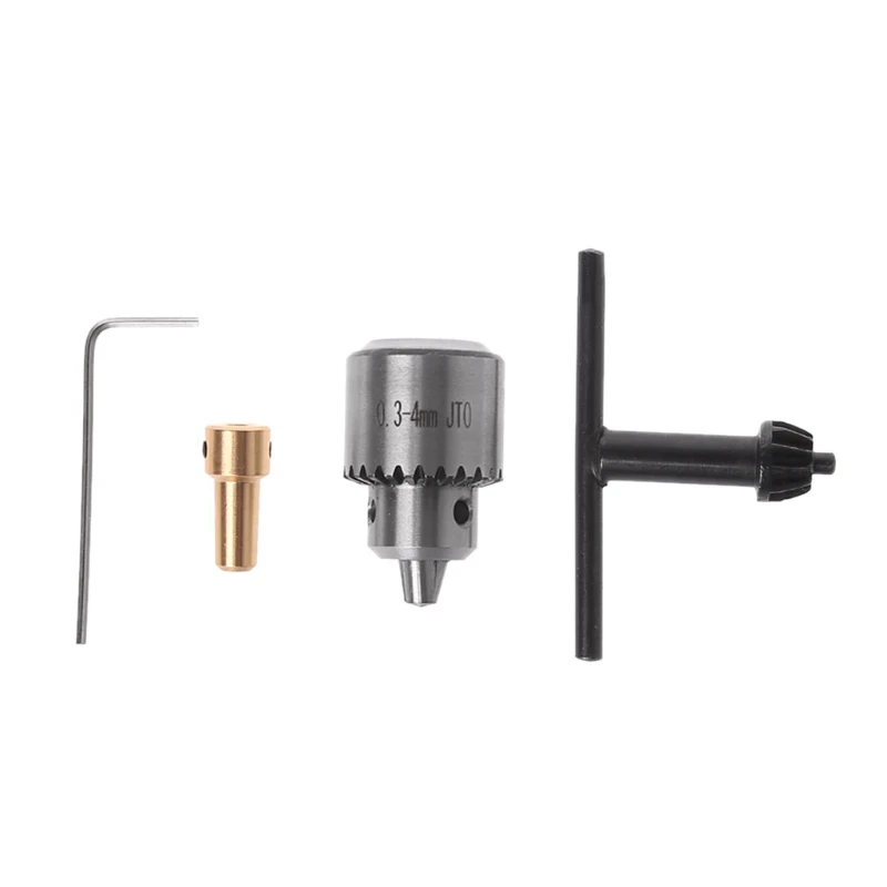 4x Micro Motor Drill Chuck Clamping 0.3-4mm Taper Mounted Drill Chuck With Key 3.17mm Shaft Connecting Rod qiang
4x Micro Motor Drill Chuck Clamping 0.3-4mm Taper Mounted Drill Chuck With Key 3.17mm Shaft Connecting Rod qiang