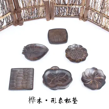 Lotus leaf tea pad Chinese wooden coasters Hand Carved Wood cup holder Kung Fu tea cup pad wood saucer
Lotus leaf tea pad Chinese wooden coasters Hand Carved Wood cup holder Kung Fu tea cup pad wood saucer