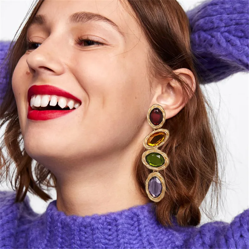 FASHIONSNOOPS ZA New Arrivals Women Maxi Drop Earrings Colorful Crystal Pendant Earrings Wedding Statement Jewelry Female Bijoux
FASHIONSNOOPS ZA New Arrivals Women Maxi Drop Earrings Colorful Crystal Pendant Earrings Wedding Statement Jewelry Female Bijoux