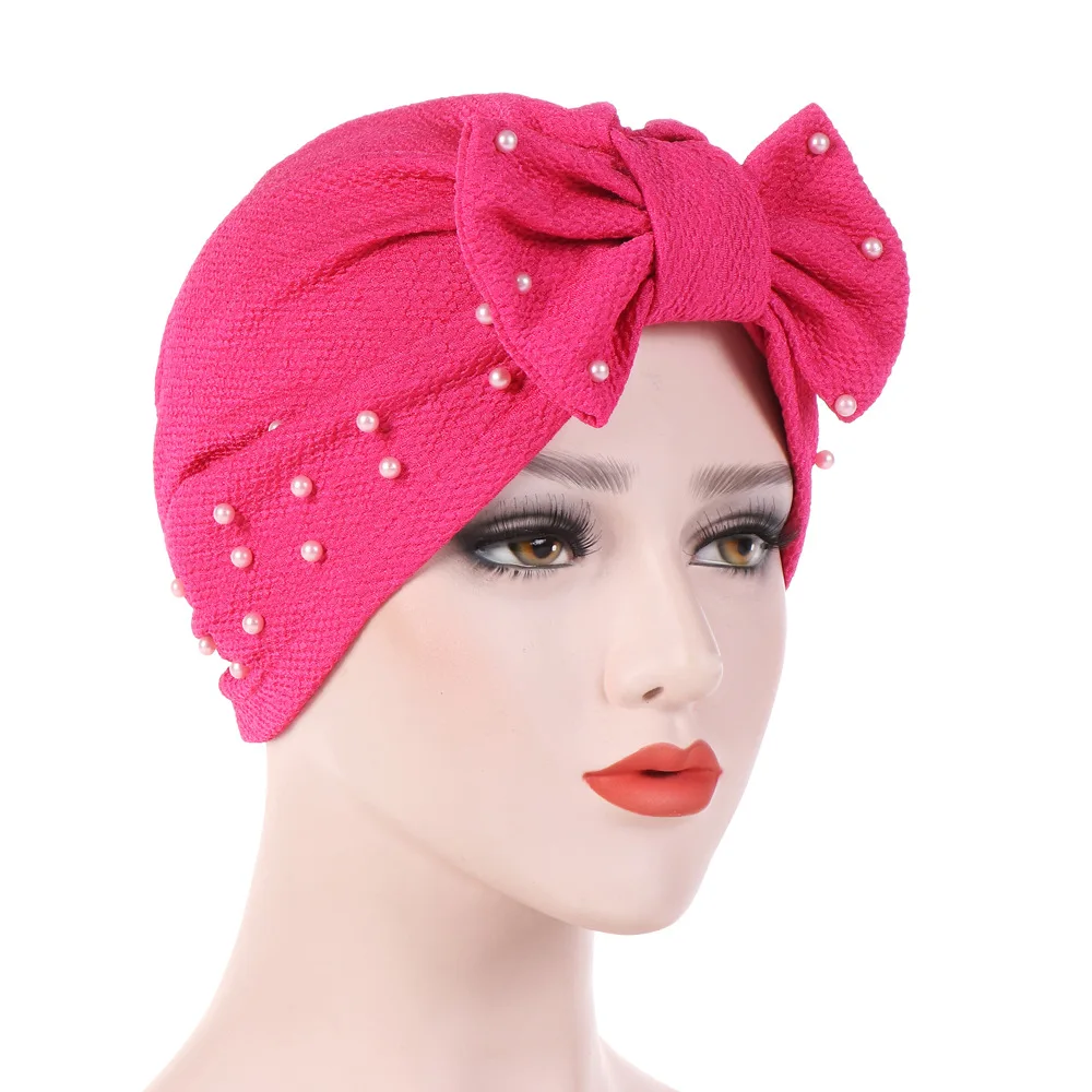 Helisopus 2019 Women Luxury Bowknot Beading Turban Bandanas Hair Accessories India Style Headwear Muslim Chemo Cap
Helisopus 2019 Women Luxury Bowknot Beading Turban Bandanas Hair Accessories India Style Headwear Muslim Chemo Cap
