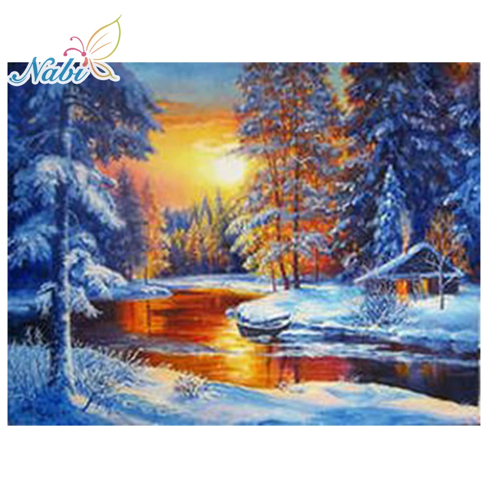 DIY Diamond Painting Cross Stitch winter sunset landscape round rhinestone mosaic Picture 5D diamond embroidery snow tree icon
DIY Diamond Painting Cross Stitch winter sunset landscape round rhinestone mosaic Picture 5D diamond embroidery snow tree icon