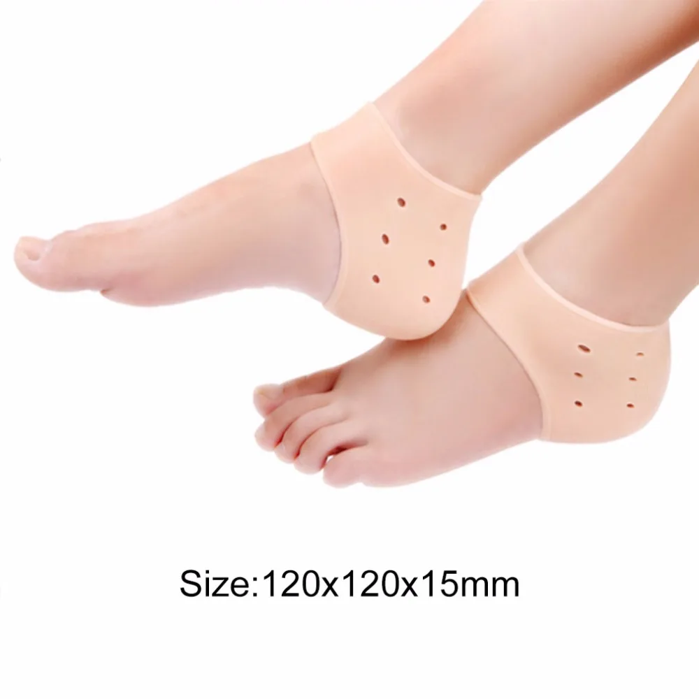 2 PCS Comfortable Gel Silicone Cracked Foot Heel Skin Moisturizing Socks Protector Washable Non-toxic 2018 Drop Shipping