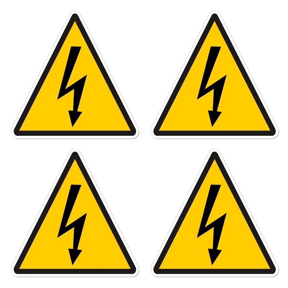4xYellow Triangle Electric Shock Risk Warning Sign - Self Adhesive Peel and Stick Vinyl Sticker - 3.94 x 3.94 inches
4xYellow Triangle Electric Shock Risk Warning Sign - Self Adhesive Peel and Stick Vinyl Sticker - 3.94 x 3.94 inches