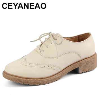 CEYANEAO Women's shoes woman moccasins genuine leather oxford shoes for women Ladies Women leather shoes Brogue Luxury Footwear
CEYANEAO Women's shoes woman moccasins genuine leather oxford shoes for women Ladies Women leather shoes Brogue Luxury Footwear