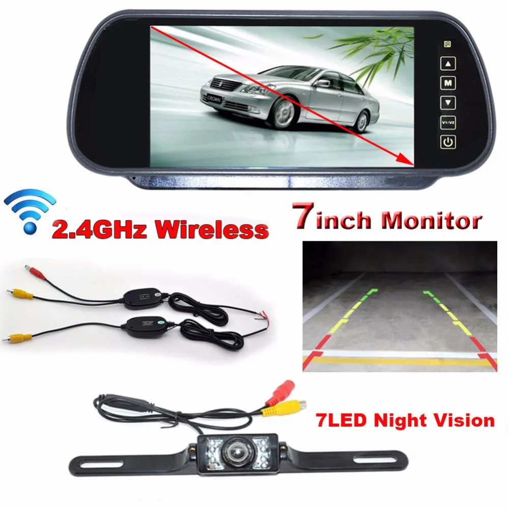 800* 480 Hd 7" LCD Monitor/Mirror parking Car Wireless Backup car rear view camera night vision Parking Reverse Kit, Free Ship
800* 480 Hd 7" LCD Monitor/Mirror parking Car Wireless Backup car rear view camera night vision Parking Reverse Kit, Free Ship