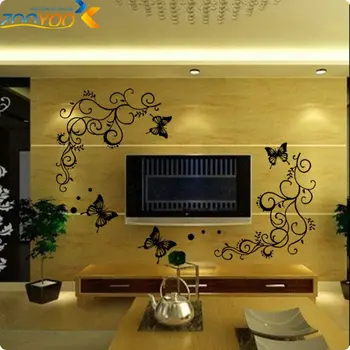 black flower vine butterfly wall stickers home decorations 051s plant decals mural art removable diy pegatinas de pared
black flower vine butterfly wall stickers home decorations 051s plant decals mural art removable diy pegatinas de pared