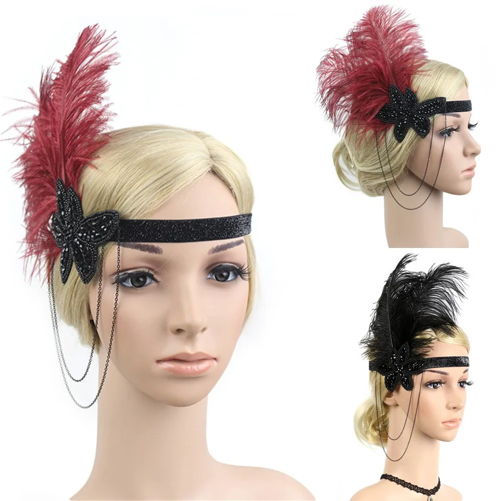 1920s Headpiece Feather Flapper soft Headband Great Gatsby comfortable Headdress Vintage L50/0108
1920s Headpiece Feather Flapper soft Headband Great Gatsby comfortable Headdress Vintage L50/0108