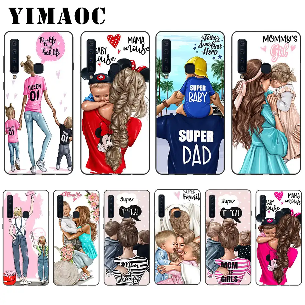 yimaoc super mom dad and baby soft case for samsung galaxy a3 a5