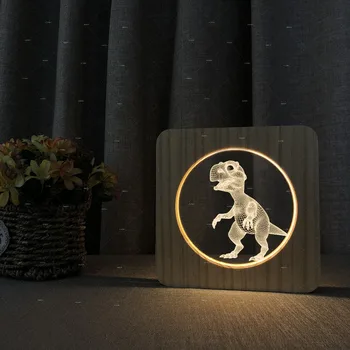The dinosaur Tyrannosaurus rex 3D Wooden acrylic night for club home store decor children's Day gift bedroom table lamp
The dinosaur Tyrannosaurus rex 3D Wooden acrylic night for club home store decor children's Day gift bedroom table lamp