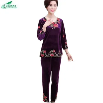 OKXGNZ Springwear Embroidered Set 2020 Velvet Pants Set Middle-aged Women Embroidered Pants Casual Pants Two-piece Set QQ726
OKXGNZ Springwear Embroidered Set 2020 Velvet Pants Set Middle-aged Women Embroidered Pants Casual Pants Two-piece Set QQ726
