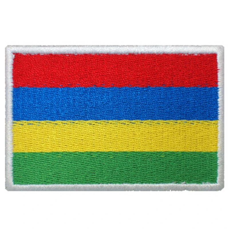 1PCS Full Embroidery Mauritius flag patches Backpack Bag Jacket Armband Badge Hook and Loop Double Side 7.5cm * 5 cm
1PCS Full Embroidery Mauritius flag patches Backpack Bag Jacket Armband Badge Hook and Loop Double Side 7.5cm * 5 cm