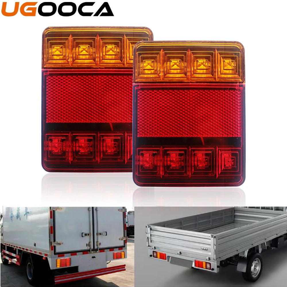 2Pcs 8 LEDS Car Truck Rear Tail Light Warning Lights Rear Lamps Waterproof Tailights Rear Parts for Trailer Truck Boat DC 12V
2Pcs 8 LEDS Car Truck Rear Tail Light Warning Lights Rear Lamps Waterproof Tailights Rear Parts for Trailer Truck Boat DC 12V
