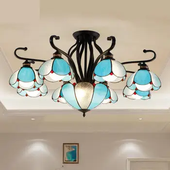 Mediterranean Style Chandelier Living Room Lights American Tiffany Lamp Pastoral Creative Led Lamp Bedroom Iron Lighting
Mediterranean Style Chandelier Living Room Lights American Tiffany Lamp Pastoral Creative Led Lamp Bedroom Iron Lighting