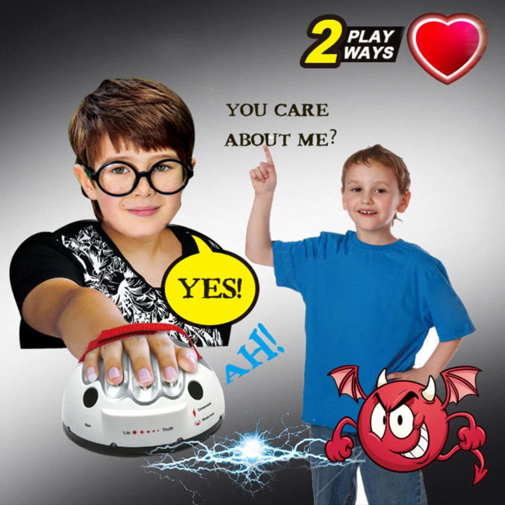 Polygraph Test Tricky Funny Adjustable Adult Micro Electric Shock Lie Detector Shocking Liar Truth Party Game Consoles Gifts Toy
Polygraph Test Tricky Funny Adjustable Adult Micro Electric Shock Lie Detector Shocking Liar Truth Party Game Consoles Gifts Toy