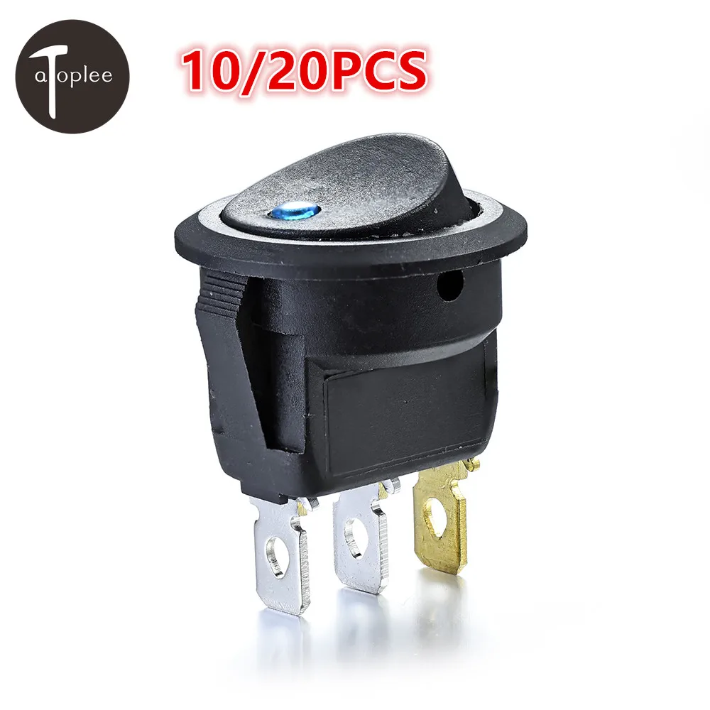 Wholesale 10/20PCS Mini 12V Car Auto Blue LED Light Round Rocker Toggle Switch ON-0FF 3 Pins Power Push Button Switch
Wholesale 10/20PCS Mini 12V Car Auto Blue LED Light Round Rocker Toggle Switch ON-0FF 3 Pins Power Push Button Switch