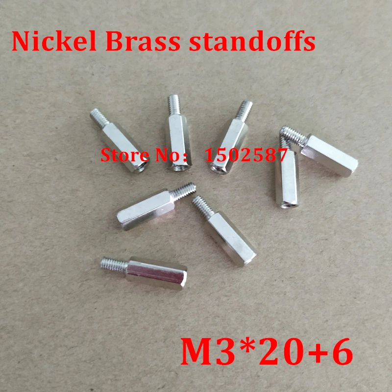 100pcs M3*20+6 Nickel Plated Brass Standoff Spacer Male Female Silver Spacing Screw PCB Board Brass Threaded spacer hex spacer
100pcs M3*20+6 Nickel Plated Brass Standoff Spacer Male Female Silver Spacing Screw PCB Board Brass Threaded spacer hex spacer