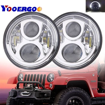 Round LED Headlights for Jeep Wrangler JK TJ LJ Hummer H1 H2 55W LED Headlamps w/Halo Ring DRL
Round LED Headlights for Jeep Wrangler JK TJ LJ Hummer H1 H2 55W LED Headlamps w/Halo Ring DRL