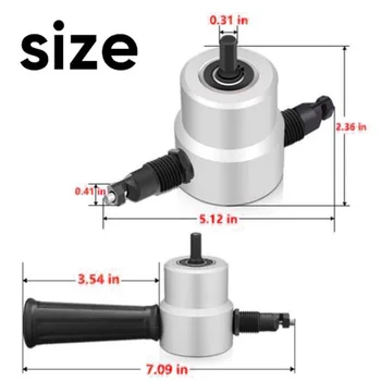 Nibbler Cutter Drill Attachment Double Head Metal Sheet Wood Cutting Replace Kit
Nibbler Cutter Drill Attachment Double Head Metal Sheet Wood Cutting Replace Kit