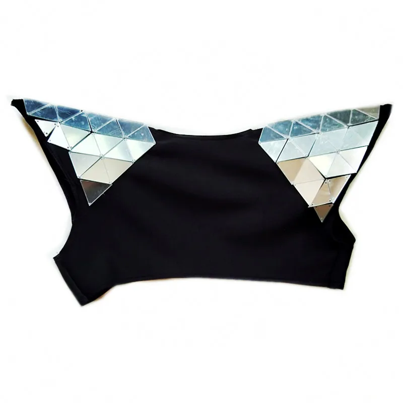 D48 Party catwalk show wears mirror shoulder vest dj stage performance prom costume dance bar dress mirror costume bar outfits
D48 Party catwalk show wears mirror shoulder vest dj stage performance prom costume dance bar dress mirror costume bar outfits