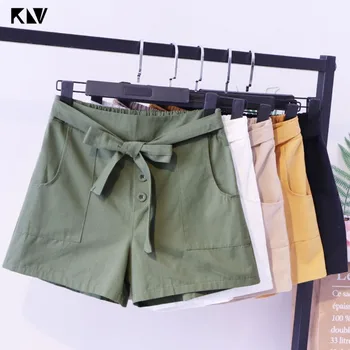 Women Summer High Waist Wide Leg Cargo Shorts Lace Up Bow Tie Solid Color Loose Pants Three Buttons Trousers With Large Pockets
Women Summer High Waist Wide Leg Cargo Shorts Lace Up Bow Tie Solid Color Loose Pants Three Buttons Trousers With Large Pockets