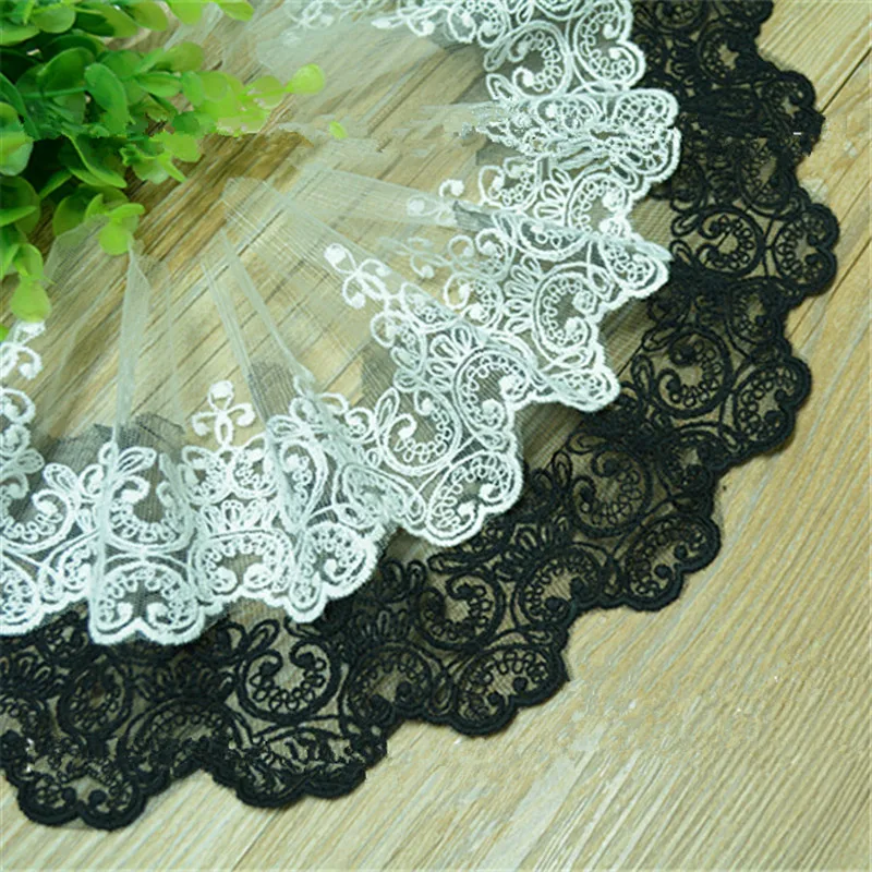 5 Yards / lot Fabric Lace Black White Sweet Cordate Lace Trim DIY Craft Materials Garment Accessories Lace Embroidery
5 Yards / lot Fabric Lace Black White Sweet Cordate Lace Trim DIY Craft Materials Garment Accessories Lace Embroidery