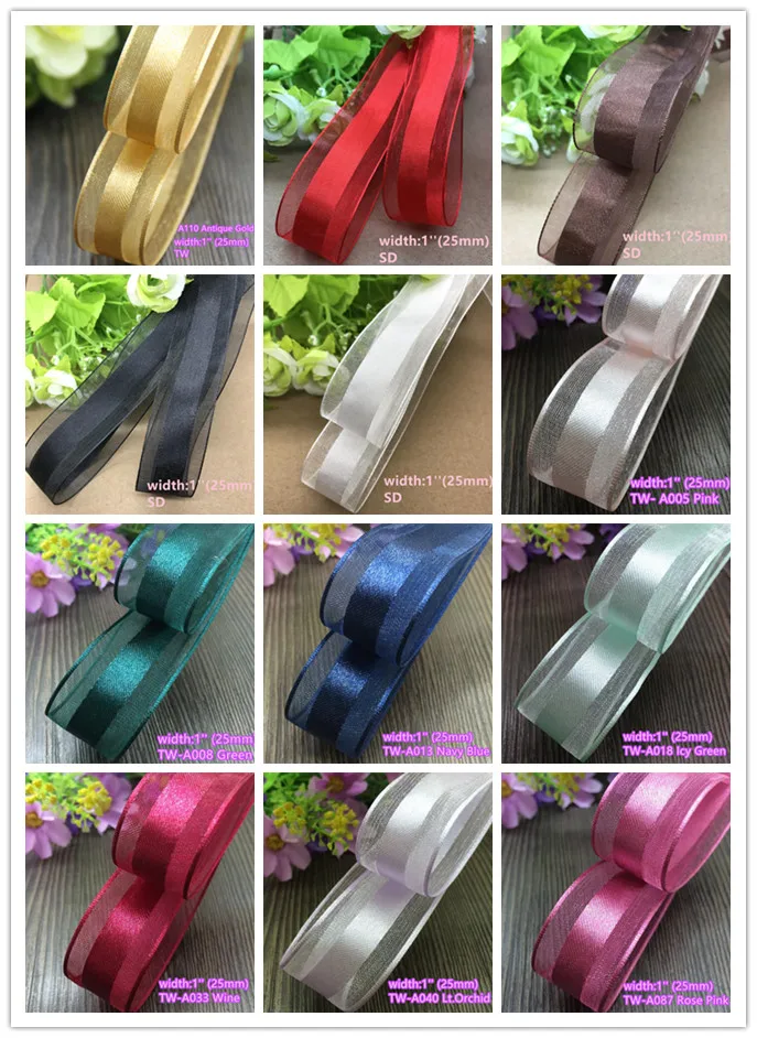 Free Shipping 10 yards 1'' (25mm) Middle satin organza ribbon sheer ribbon solid color ribbon tape DIY accessories 14 colors
Free Shipping 10 yards 1'' (25mm) Middle satin organza ribbon sheer ribbon solid color ribbon tape DIY accessories 14 colors