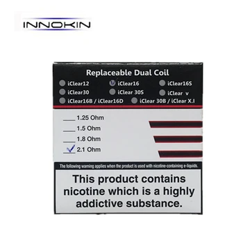 5pcs Original Innokin E Cigaratte Iclear 16 Dual Coil Atomizer Innokin Iclear 16 tank elektronik sigara Replacement Dual Coil
5pcs Original Innokin E Cigaratte Iclear 16 Dual Coil Atomizer Innokin Iclear 16 tank elektronik sigara Replacement Dual Coil